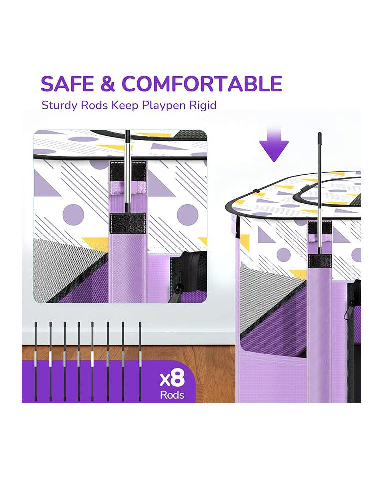 Portable Foldable Pet Playpen For Dogs Cats Large 