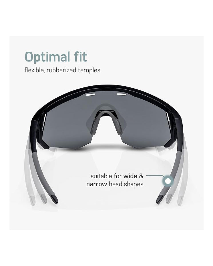Borgen Cycling Sunglasses with Changeable Lenses Black