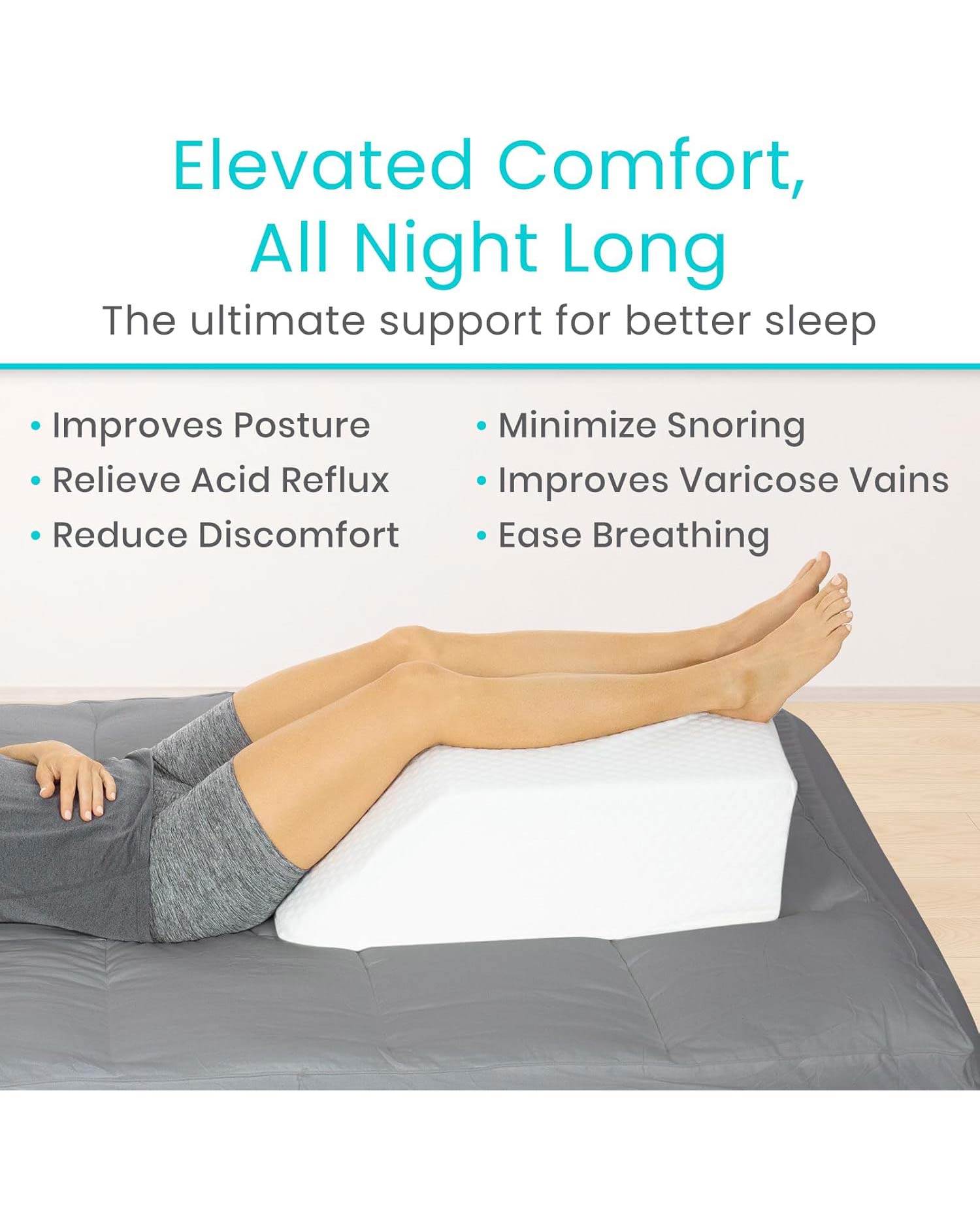 Leg Elevation Pillow Support Cushion White