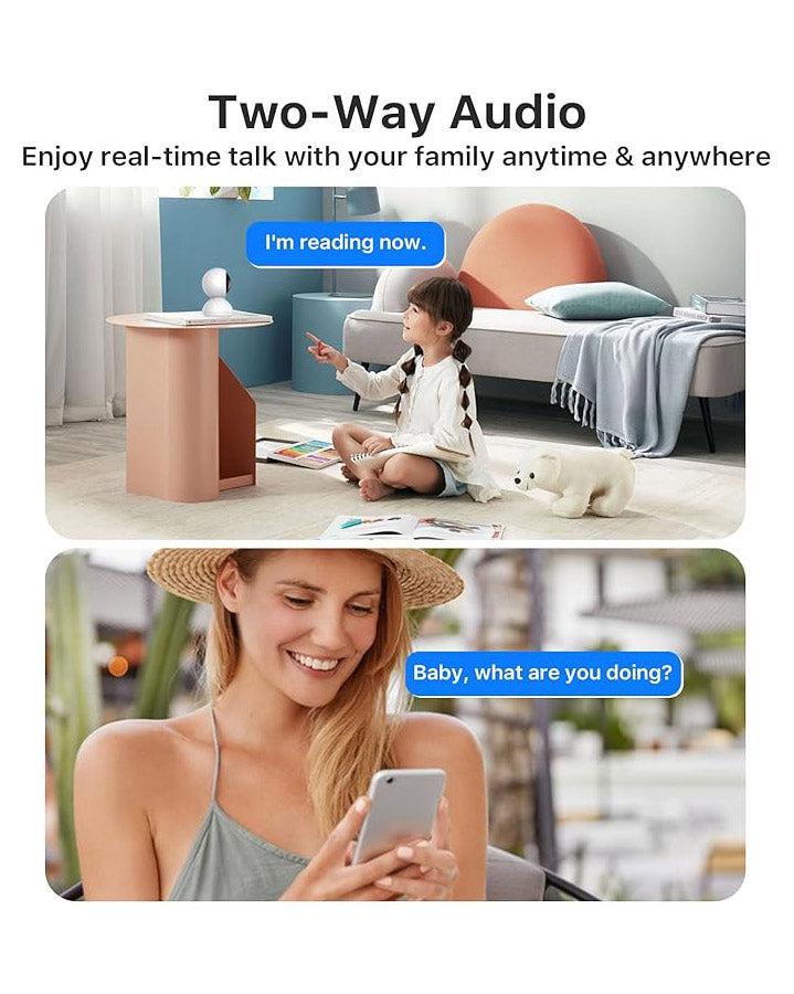 JUOVI 4MP Indoor Home Security Camera with 2.4/5 GHz WiFi