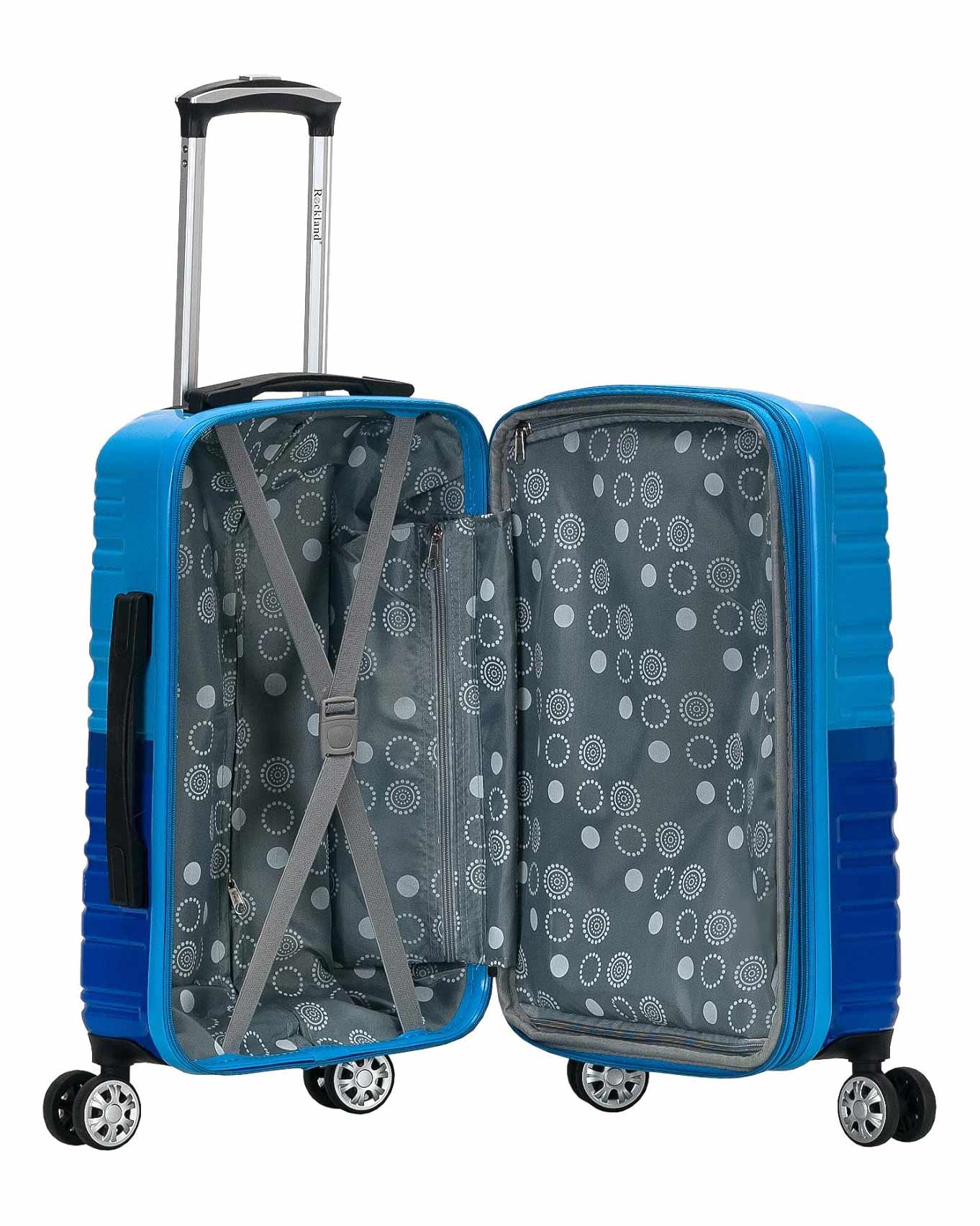 Rockland Melbourne 20" Expandable Cabin Suitcase Blue