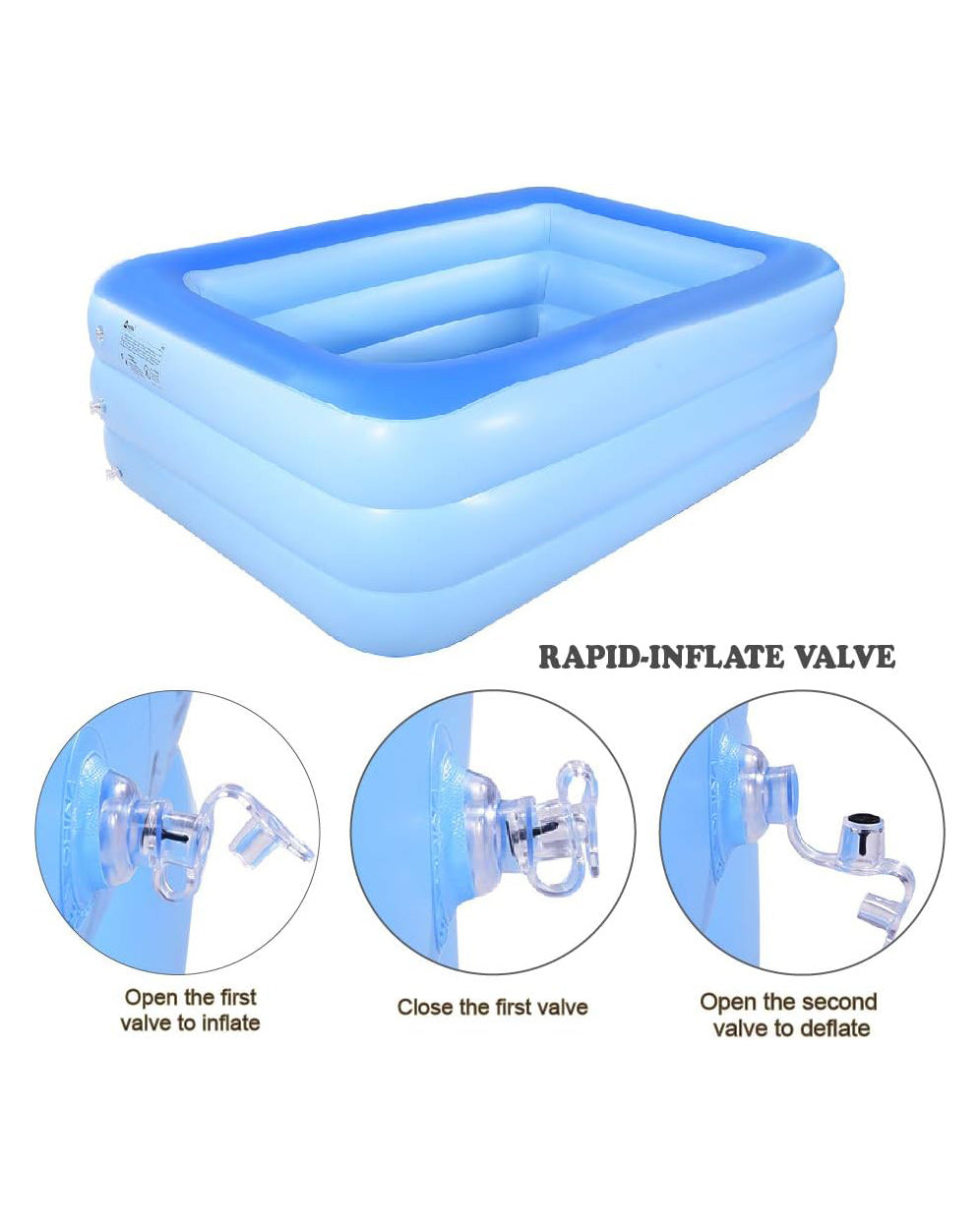 Gaint Inflatable Blow Up Swimming Pool 82" x 56" x 25"