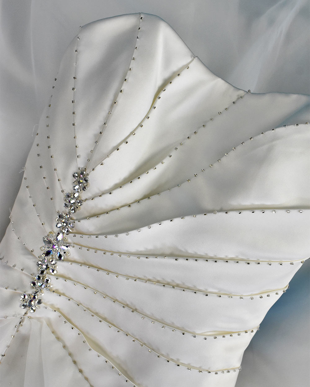Mark Lesley Ivory Strapless Princess Wedding Dress Size 14