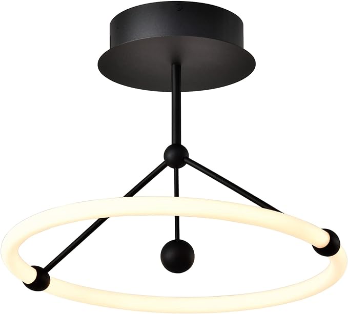 Modern LED Ceiling Light Black Circular
