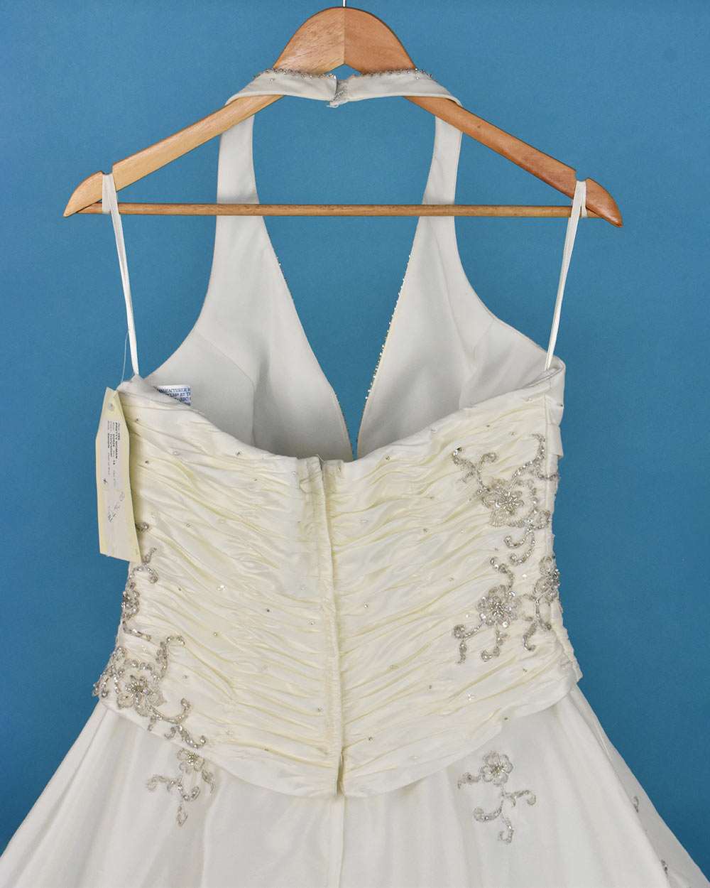 Sacha James Ivory Halter Neck Wedding Dress Size 14