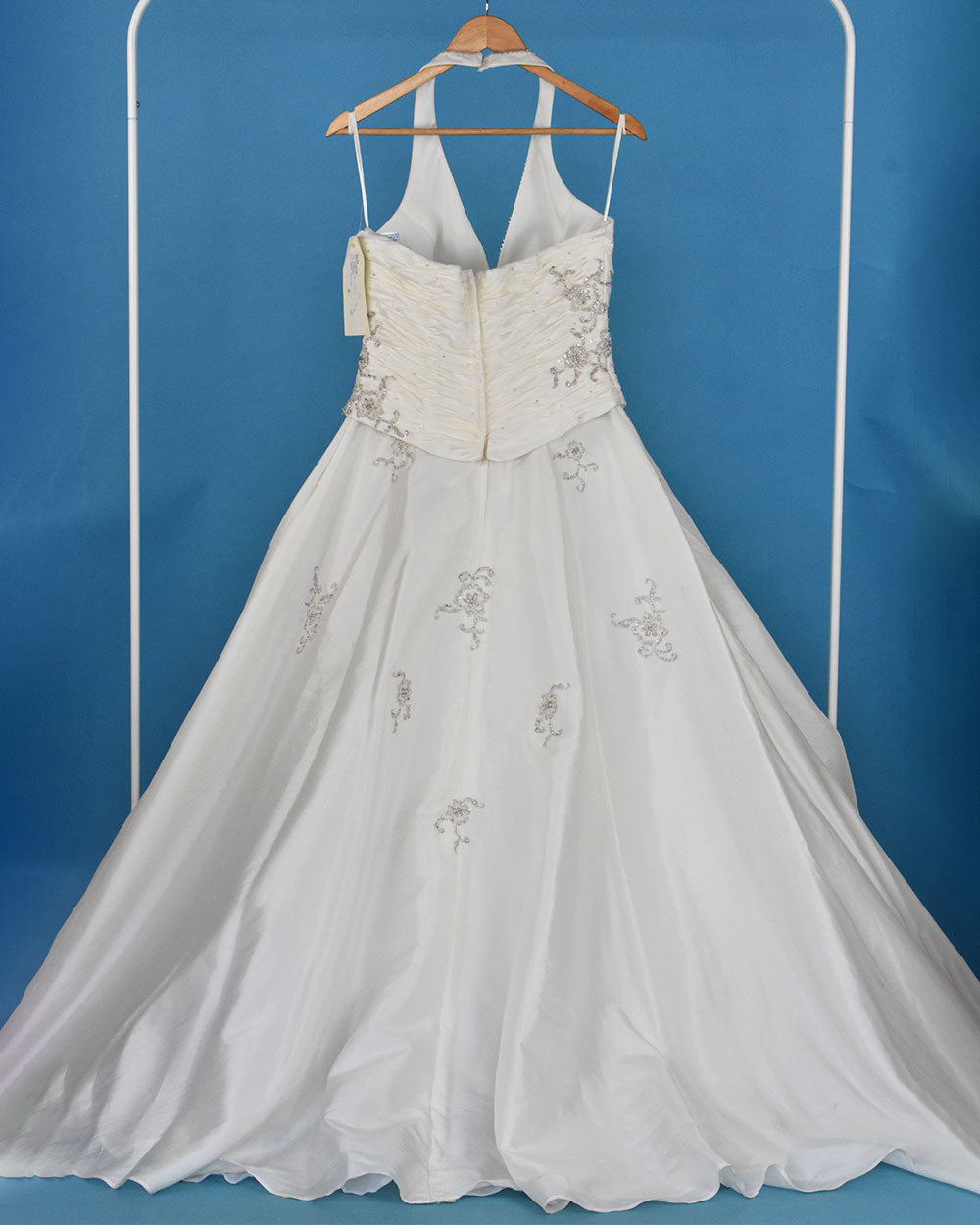 Sacha James Ivory Halter Neck Wedding Dress Size 14