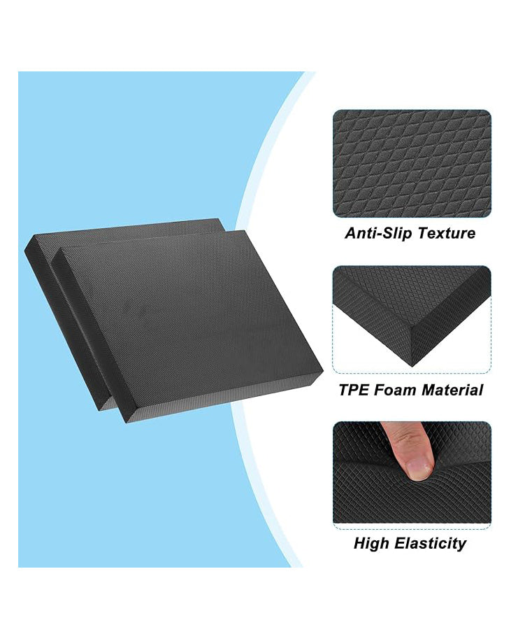 Knee Pad for Fitness Non-Slip TPE Foam Pad Cushion Black 2