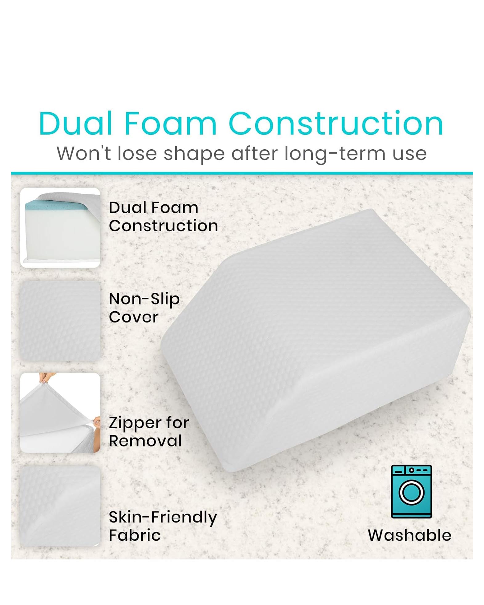 Leg Elevation Pillow Support Cushion White