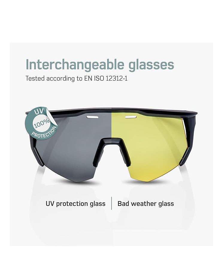 Borgen Cycling Sunglasses with Changeable Lenses Black