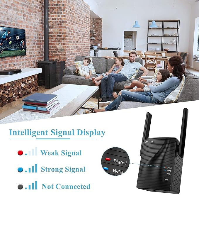 Rockspace AC1200 WiFi Range Extender Dual Band WiFi Boost