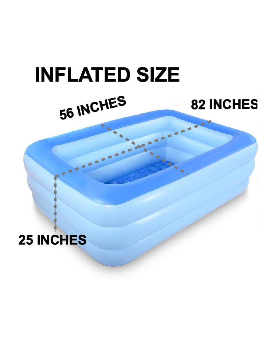 Gaint Inflatable Blow Up Swimming Pool 82" x 56" x 25"