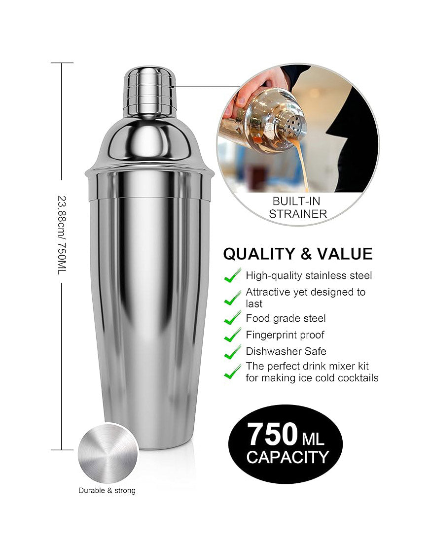 14PCS Cocktail Making Set Rotating Stand Stainless Steel