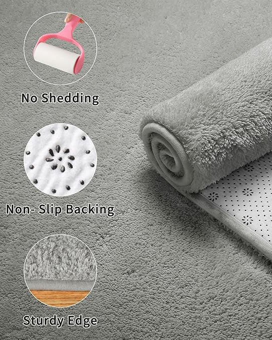 Large Carpet Rug 200 x 300cm Light Grey