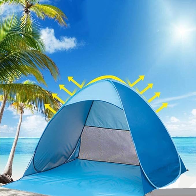 Pop Up Beach Tent Instant Portable Sun Shelter for 3-5 Persons