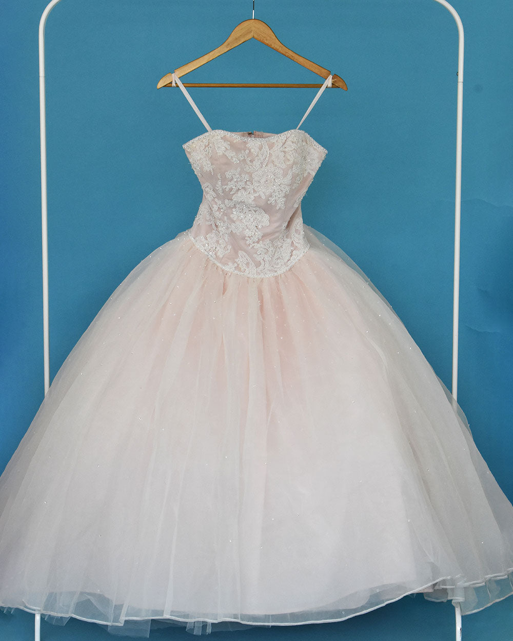 Mori Lee Pale Pink Princess Wedding Dress Size 12