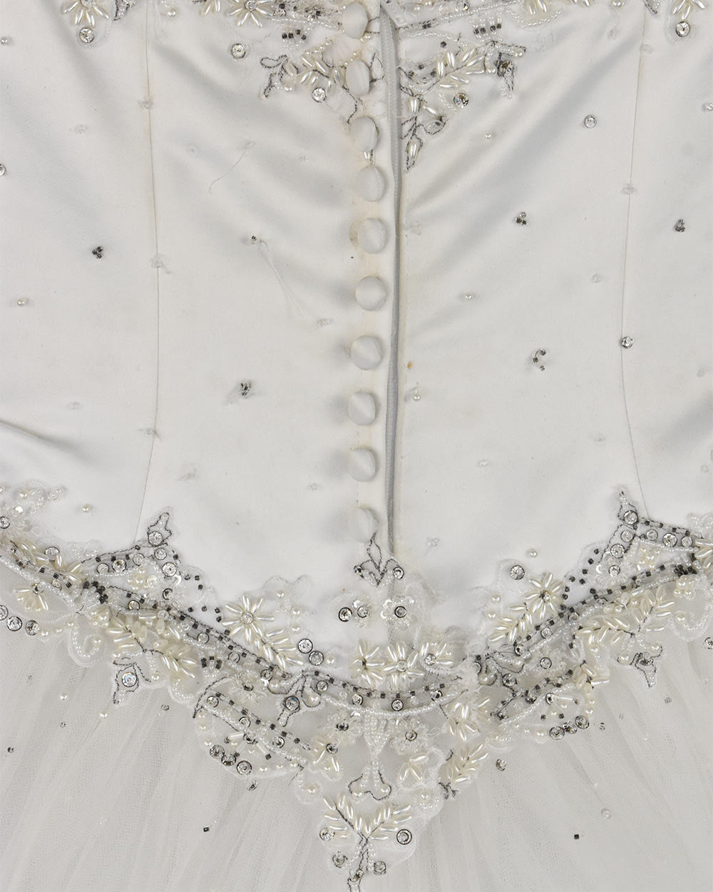 Mori Lee White Princess Wedding Dress Size 6