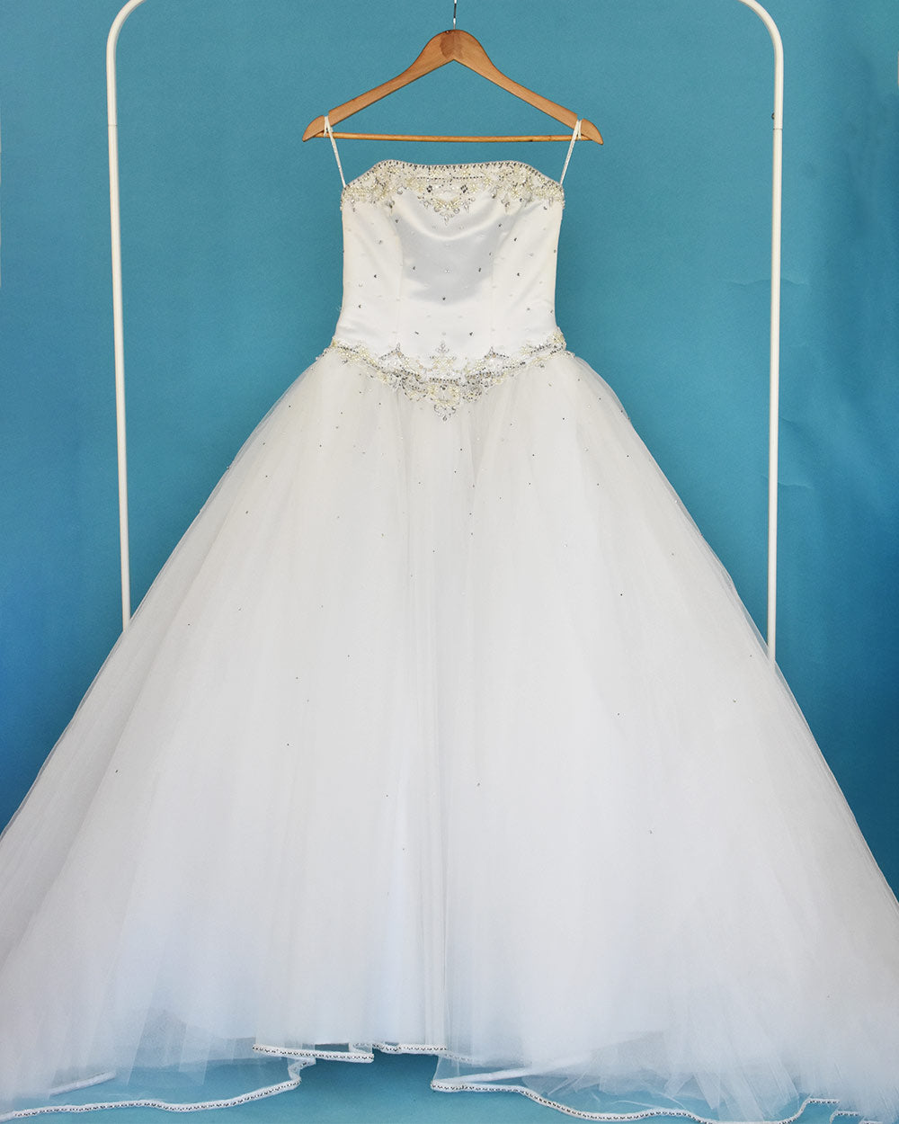 Mori Lee White Princess Wedding Dress Size 6