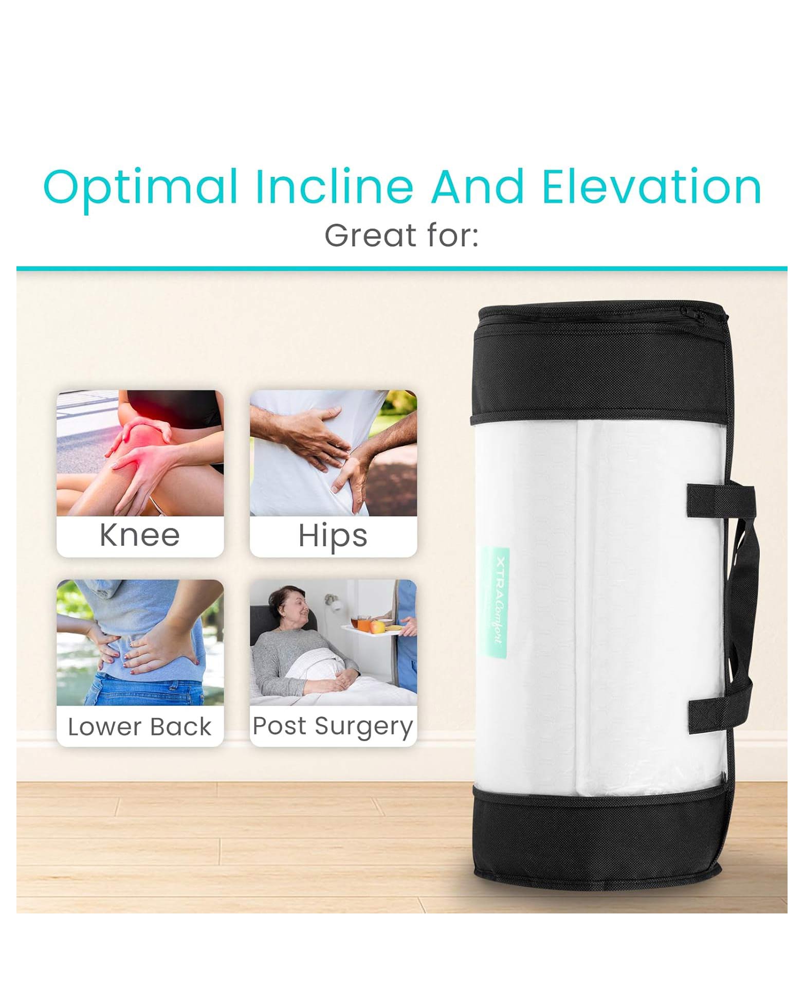 Leg Elevation Pillow Support Cushion White