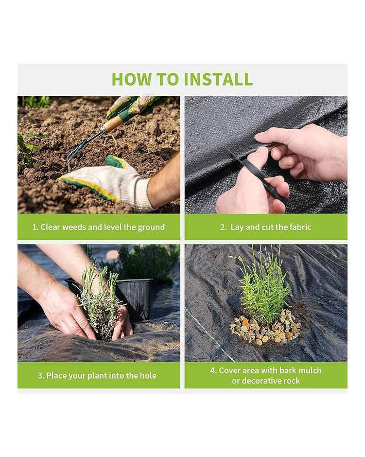 Heavy Duty Weed Control Membrane 2x10m Black