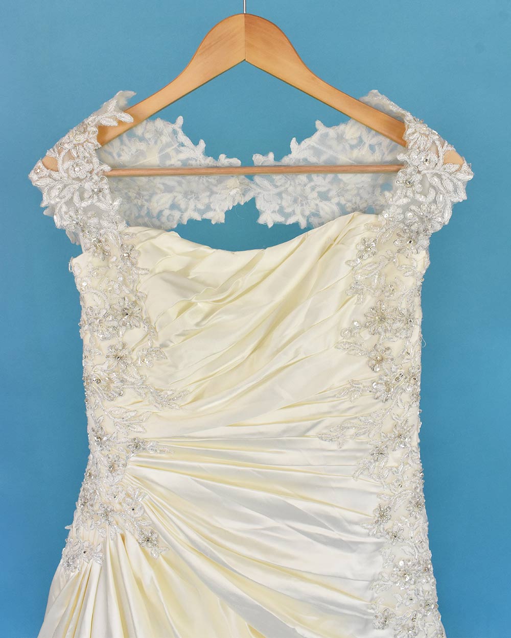 Sophia Tolli Ivory Ruched A Line Wedding Dress