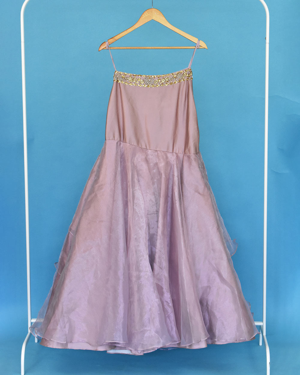 Pale Pink Asian Wedding Bodice Skirt Shawl