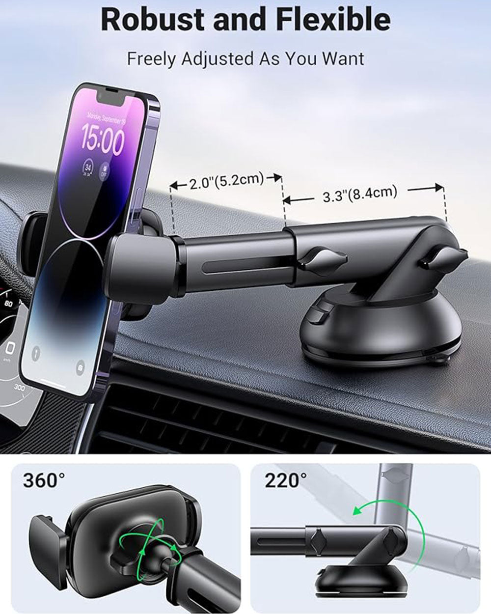UGREEN Suction Cup Car Phone Mount