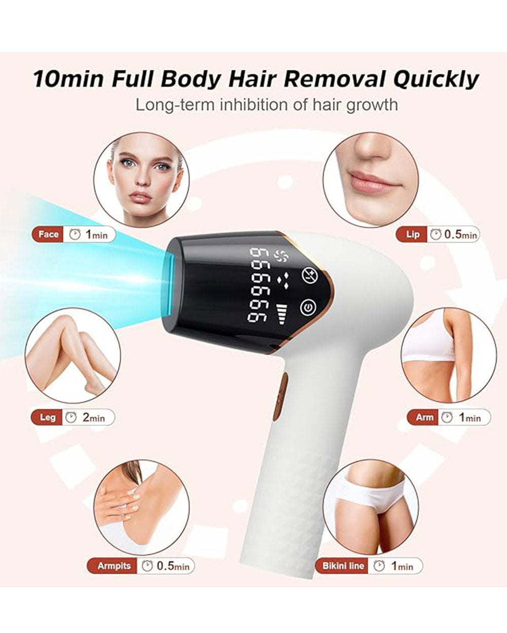 IPL Hair Removal Device with 999,999 Light Pulses