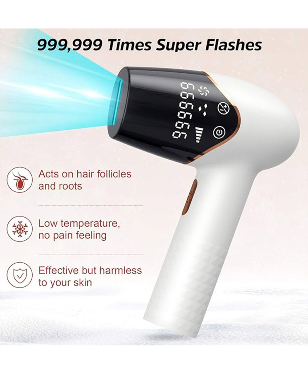 IPL Hair Removal Device with 999,999 Light Pulses