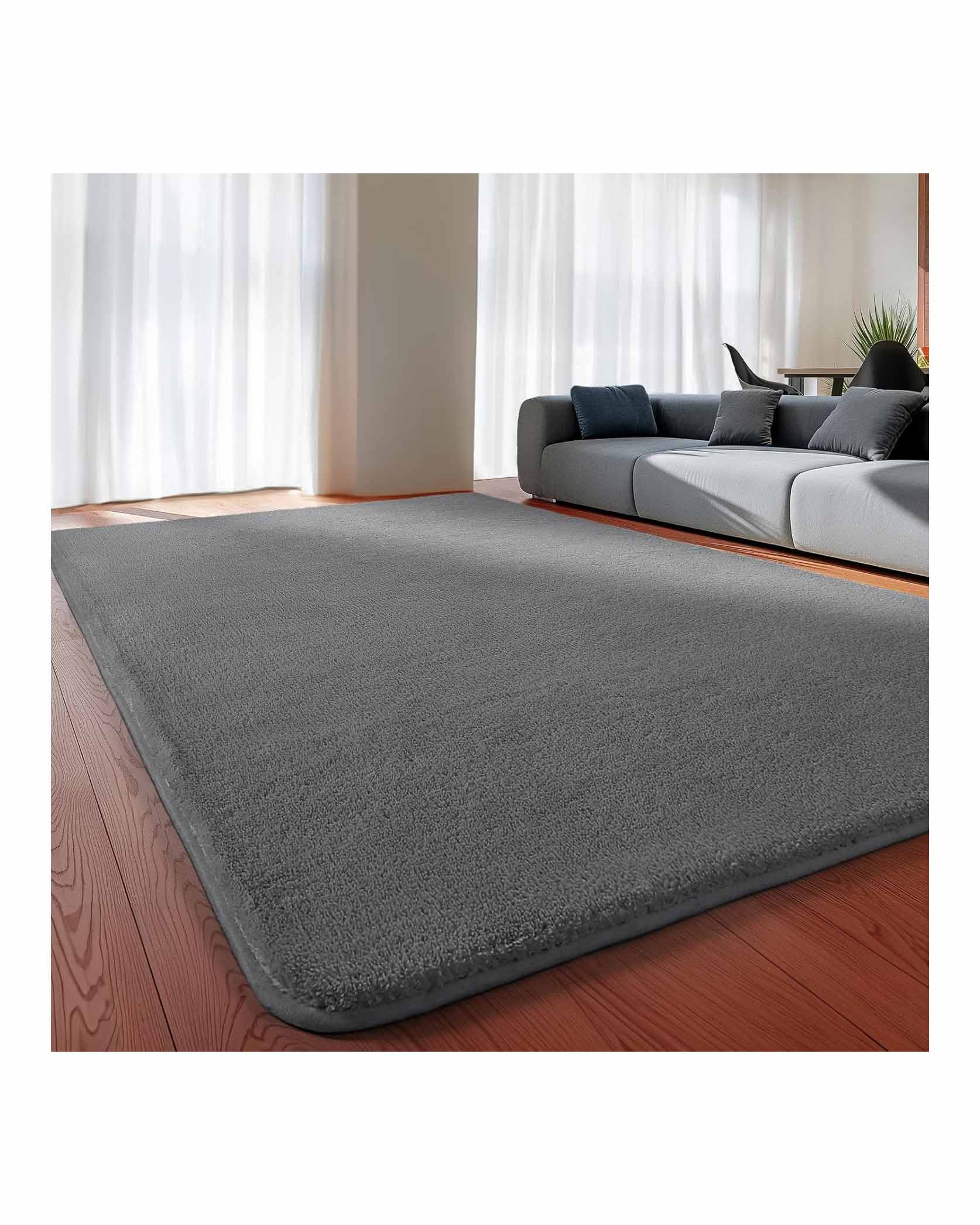 Large Carpet Rug 200 X 300cm Dark Grey