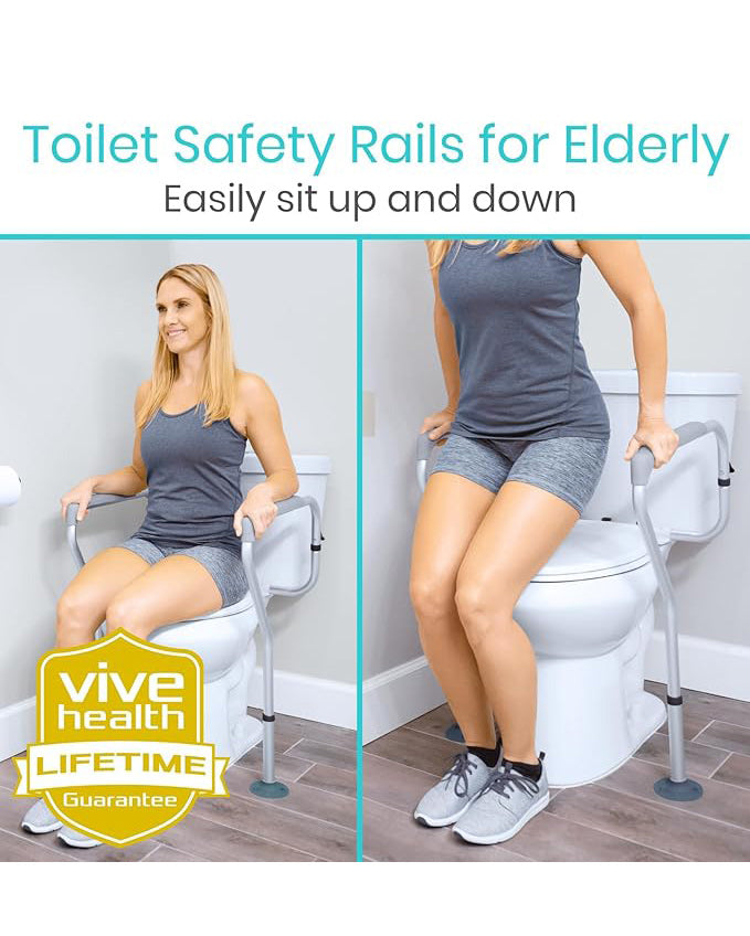 Vive Toilet Rail Bathroom Safety Frame Grab Bar 