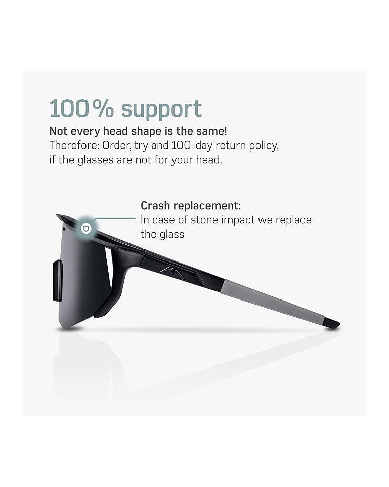 Borgen Cycling Sunglasses with Changeable Lenses Black