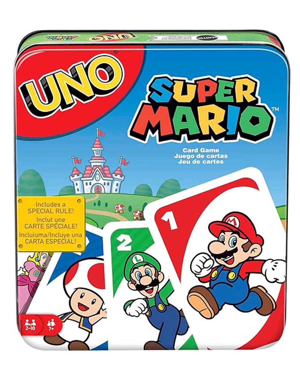 Super Mario Uno Card Game In Tin Age 7+