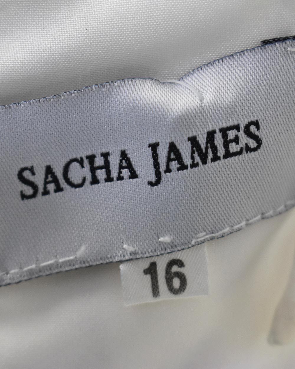 Sacha James Ivory Burgundy A Line Wedding Dress Size 16