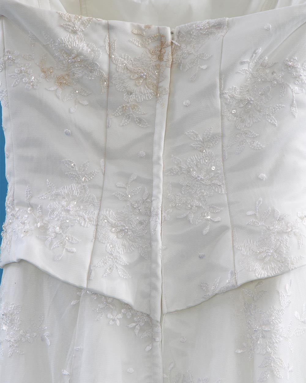 Ivory Strapless Fishtail Wedding Dress