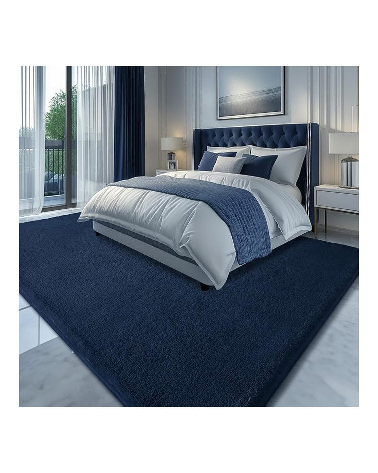 Large Carpet Rug 200 x 290cm Navy Blue 