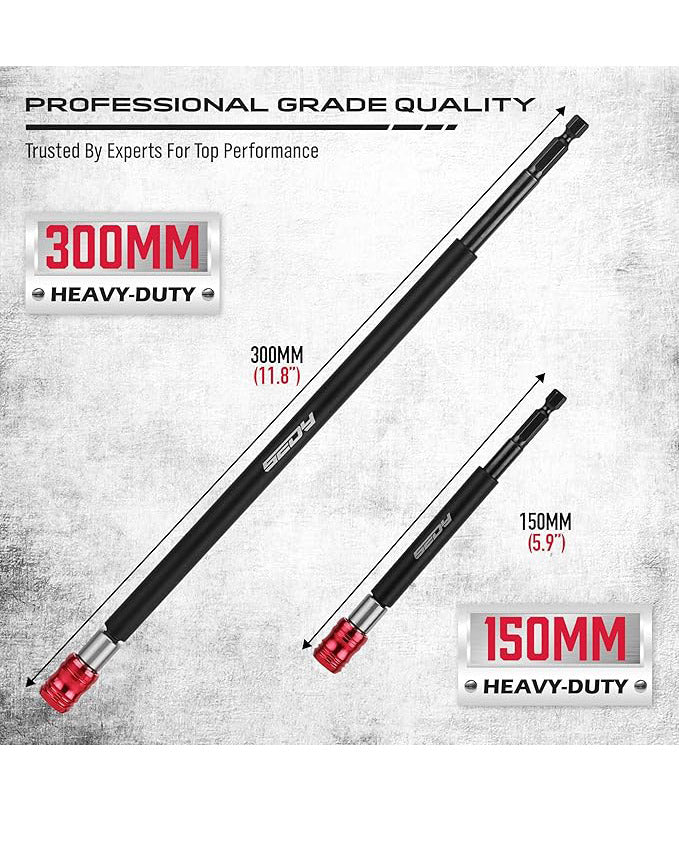Extra Long Magnetic Screwdriver Bit Holders 2-Piece 6"12"