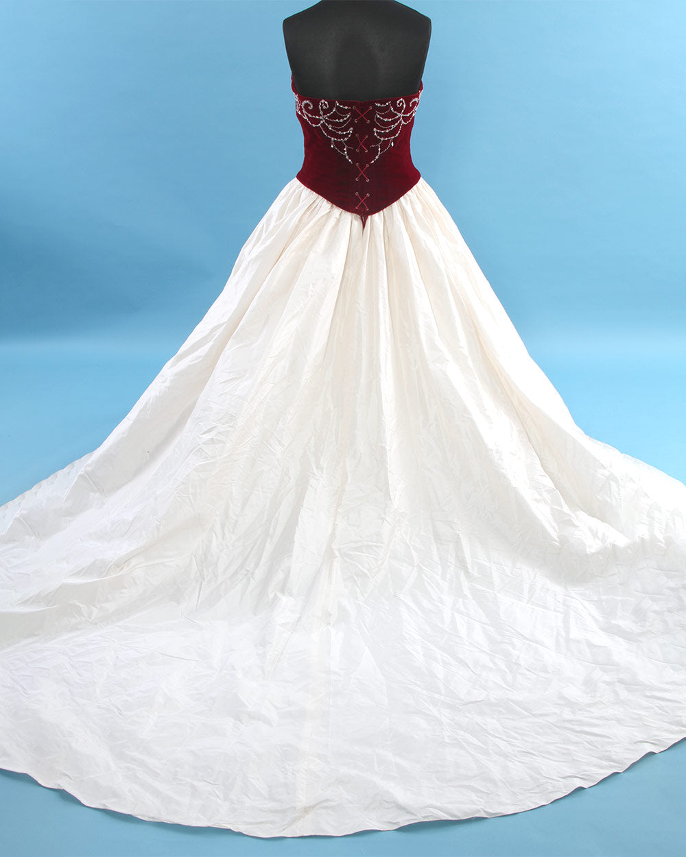 Angels Ivory Wine Princess Wedding Dress Size 14