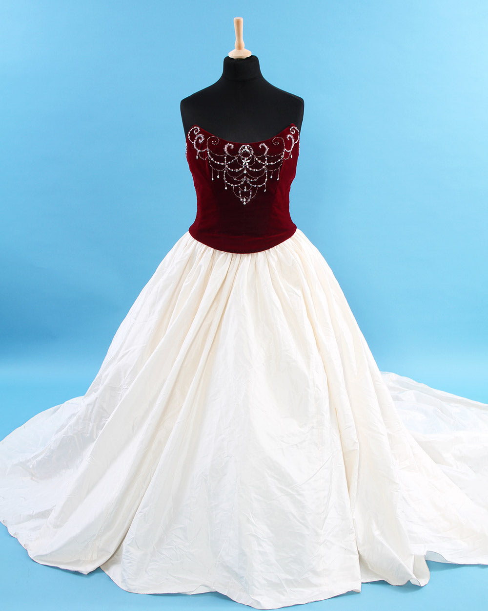 Angels Ivory Wine Princess Wedding Dress Size 14