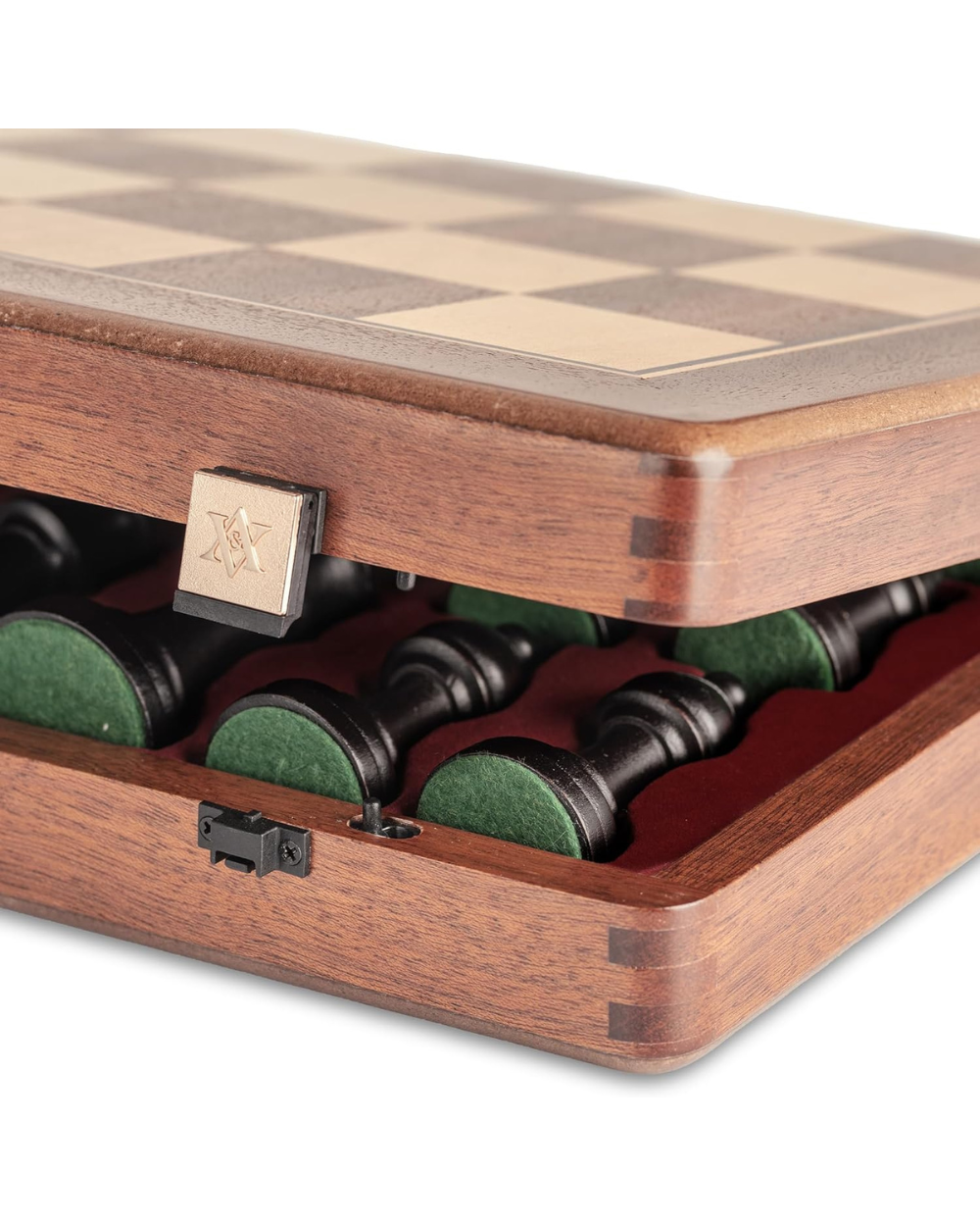 A&A 19 Inches Wooden Folding Chess Set