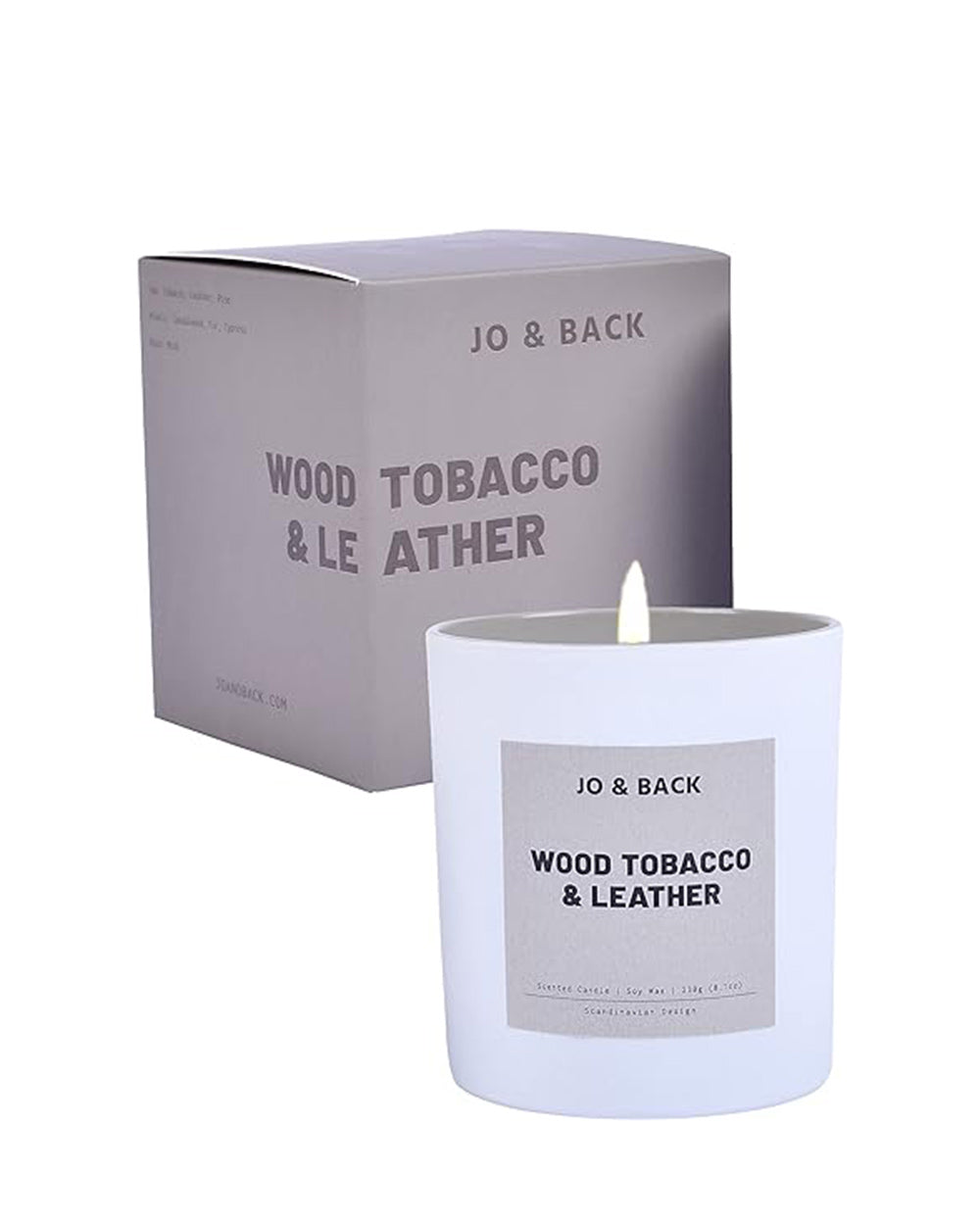Jo & Back Wood Tobacco & Leather Scented Soy Wax Candle