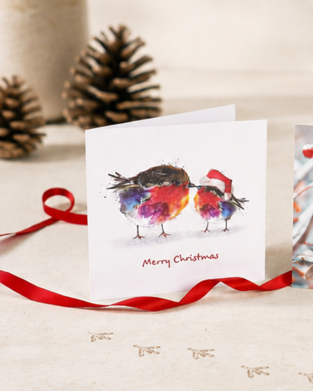 Charity Christmas Cards 10 Pack Fluffy Robin