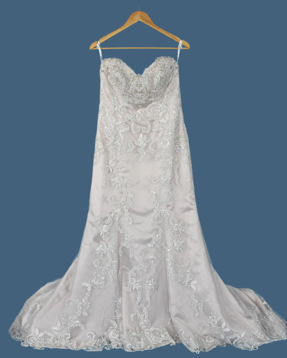 Cosmobella Blush Pink Fishtail Wedding Dress Size 12