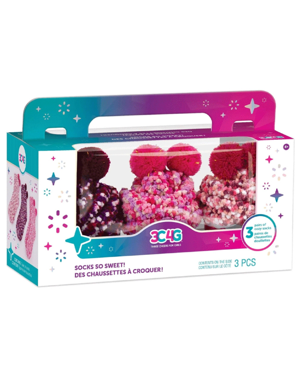 Make It Real So Sweet Cupcake Socks 3 Pack