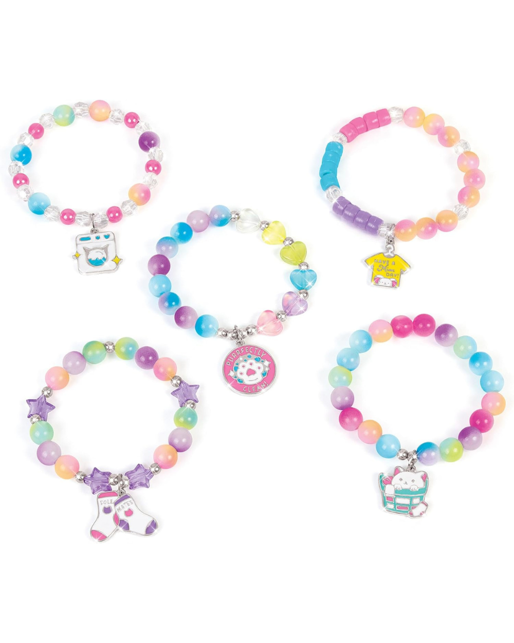 Make It Real Purrfect Wash N Bead DIY Bracelet Making Kit