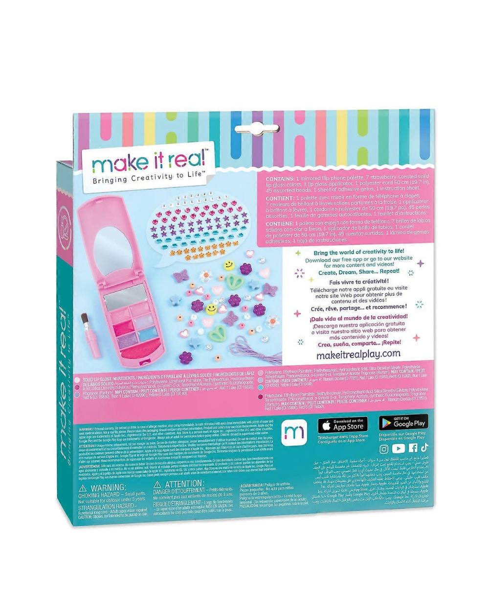 Make It Real Flip Phone Lip Gloss Set and DIY Lanyard