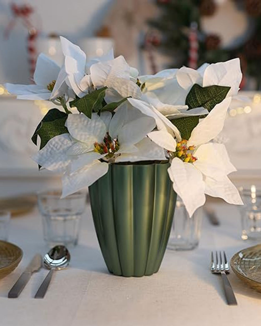 Trend For Home Glass Flower Vase Green Gold