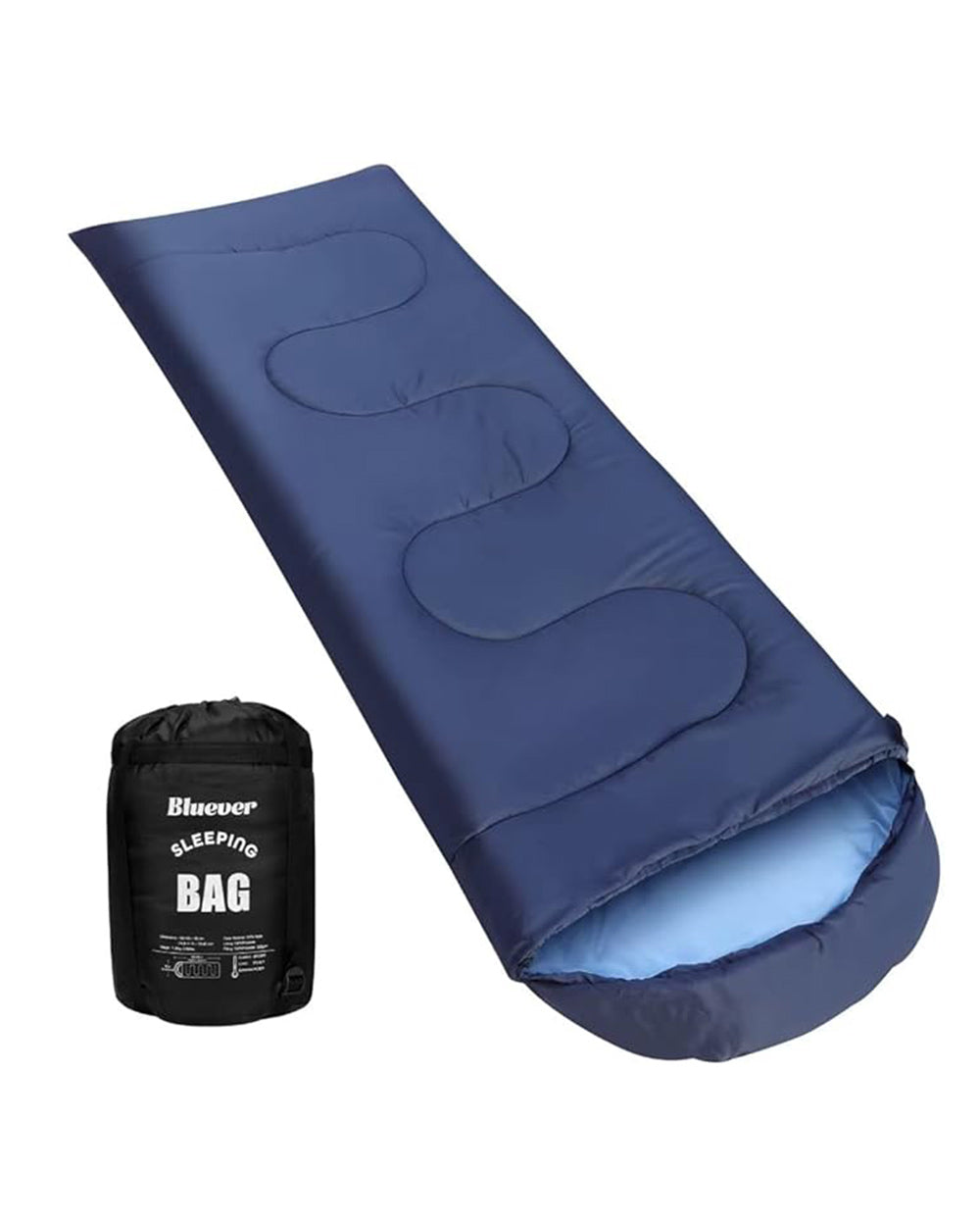 Bluever Lightweight Sleeping Bag 220 x 80cm Blue