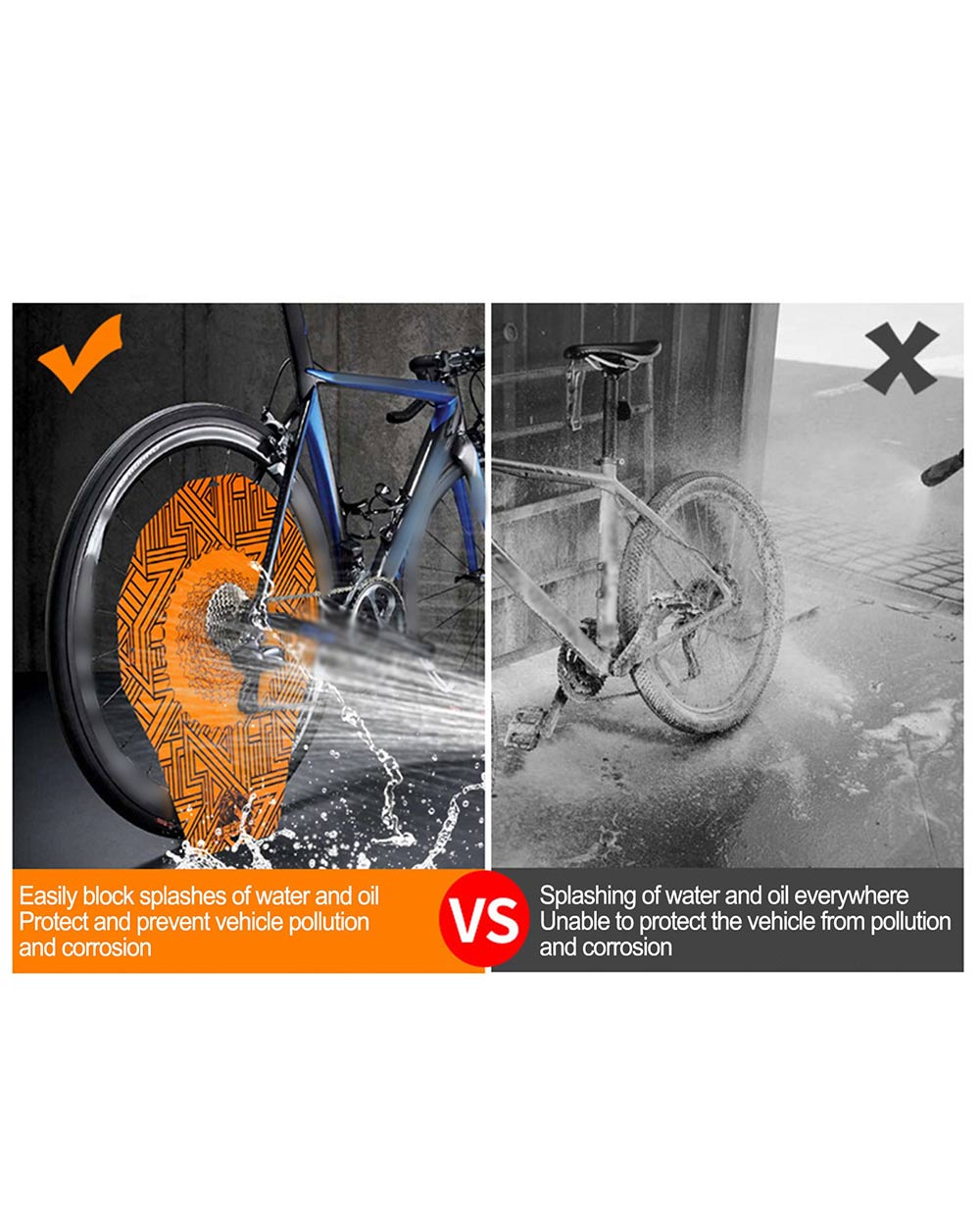 ENLEE Lightweight Bike Wash Cover Disc Brake Protection