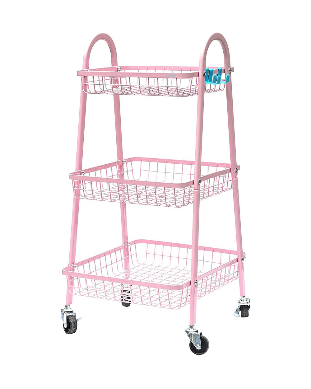 Lulubelle 3 Tier Storage Trolley on Wheels Pink
