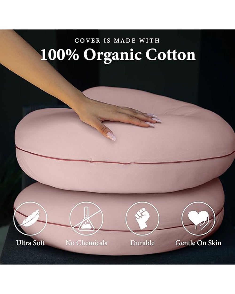 PharMeDoc Full Body C Shaped Maternity Pillow Pink